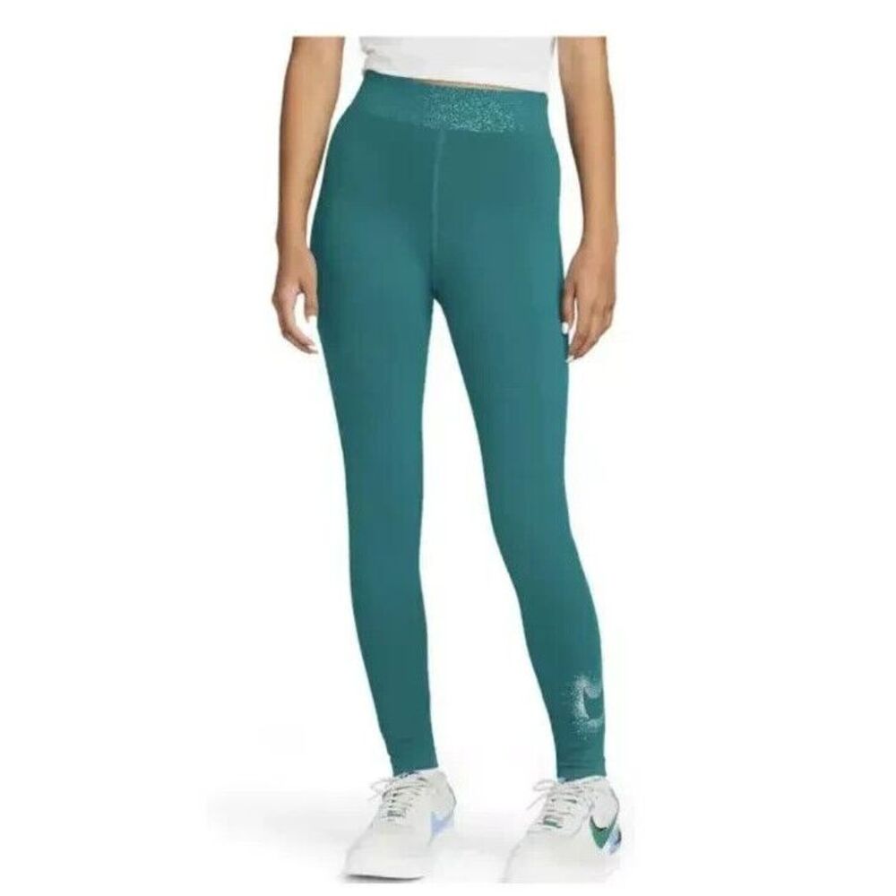 Nike Leggings Womens 3X Bright Spruce‎ Stardust High-Waisted Green (DX6449-367)